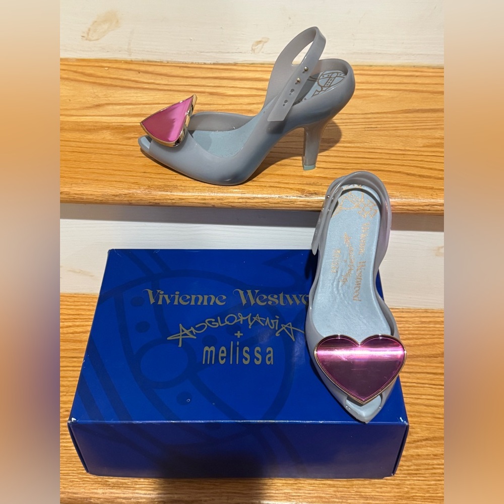 Vivienne Westwood for Melissa Women's Lady Dragon - Pearl/Metallic pink Heart